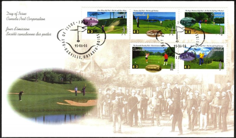 Canada 1995 Sport Golf Mi. 1477/81 FDC