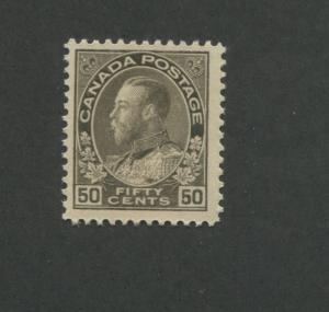 Canada 1925 King George V Admiral Issue Fine-Very Fine 50c Stamp #120 CV $180
