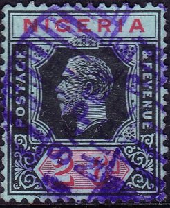 NIGERIA 1925 KGV 2/6 Black & Red/Blue SG27 Used