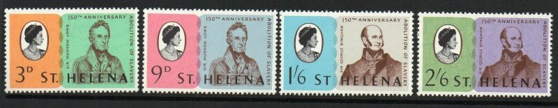 ST.HELENA SG222/5 1968 150TH ANNIV. OF THE ABOLITION OF SLAVERY MNH