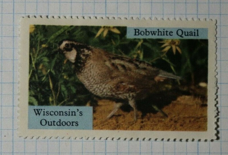 Wisconsin's Outdoors Bobwhite Quail Charity Seals Stamp