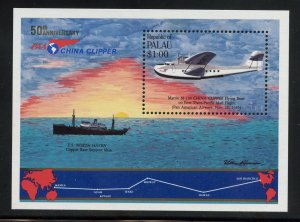 Palau 94 MNH, First Trans-Pacific Flight '1935' Souvenir Sheet from...