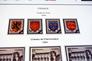 COLOR PRINTED FRANCE 1941-1965 STAMP ALBUM PAGES (55 illustrated pages)