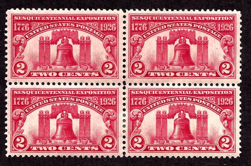 627 Mint,OG,HHR... Block of 4... SCV $9.00