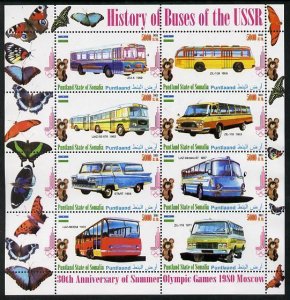 PUNTLAND - 2011 - Busses of the USSR #1 - Perf 8v Sheet -Mint Never Hinged