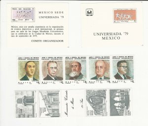 Mexico, Postage Stamp, #1181, 1189, 1297a, 1306a MInt NH, 1979-82, JFZ