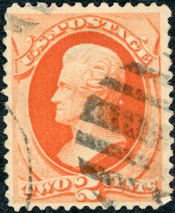 #183 – 1879 2c Andrew Jackson, vermilion. Used.