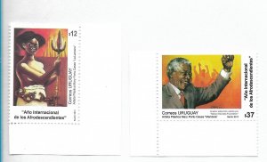 URUGUAY 2011 AFRO-DESCENT ARTISTS INTERNATIONAL YEAR OF AFRO DESCENT SET MINT NH