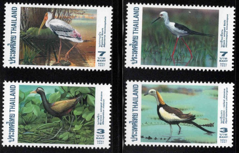 Thailand  Scott 1730-1733 MNH** 1997 water Bird stamp set