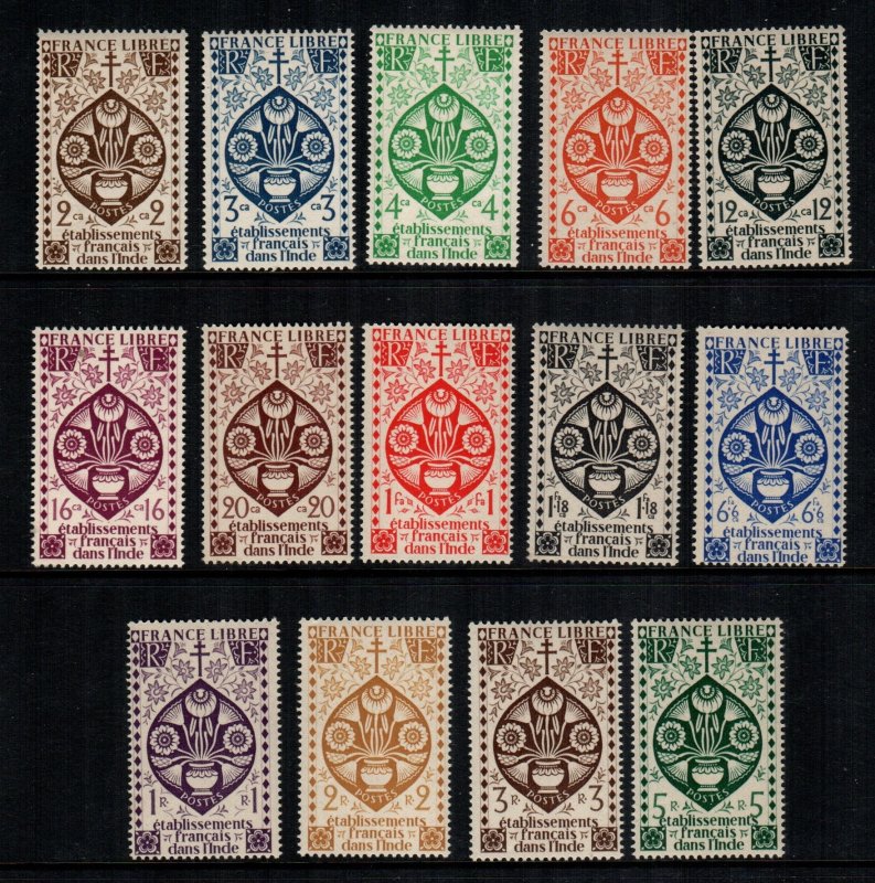 French India  143 - 156  MNH cat $ 25.00