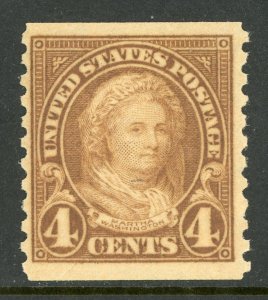 USA 1924 Fourth Bureau 4¢ Martha Wash Perf 10 Vertical Coil Scott 601 Mint G240