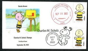 5726a Charles M Schulz Charlie Brown -Wally Jr Cachet - FDC Dual Postmasters