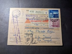 1942 Germany General Government Poland Parcel Receipt Cover Warsaw to Jadow