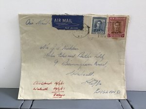 New Zealand 1951 Air Mail  to England stamp cover   R31884