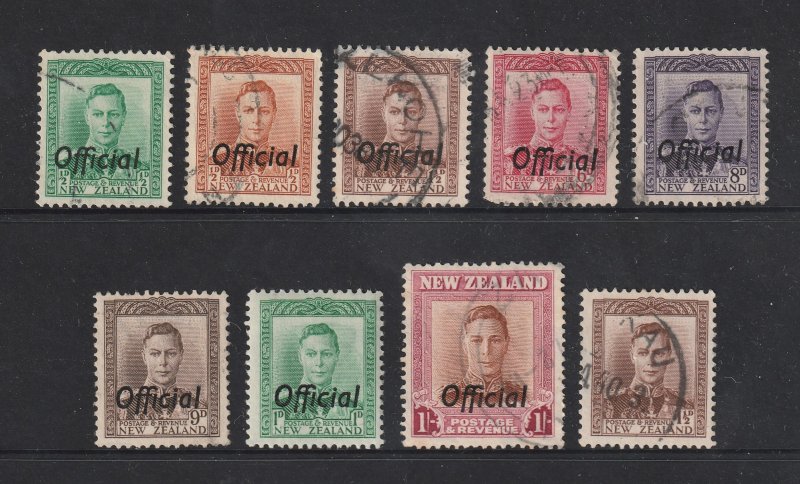 New Zealand a small used lot of KGVI Officials