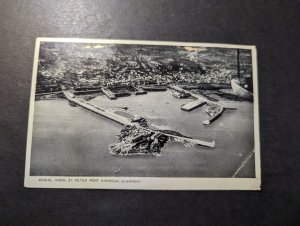 1940 England Channel Islands Bisect PPC Postcard Cover Guernsey Local Use