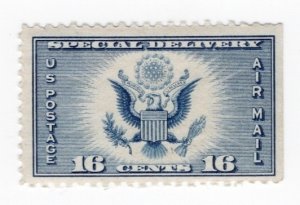 US CE1 MNH 16¢ praise blue, engraved Great Seal of US, perf 11
