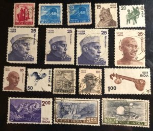 India Scott#668-677,679-685 F/VF Used  Cat. $8.55