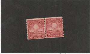 US SCOTT# 656, LINE PAIR, MH, OG
