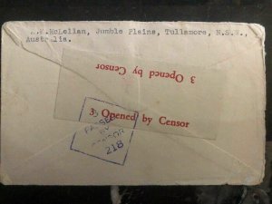 1940s Tullamore NSW Australia To Malaya Japan POW Prisoner of War Camp Cover