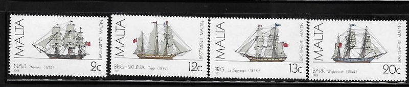 Malta 1983 Maltese ship Sc 637-640 MNH A1498