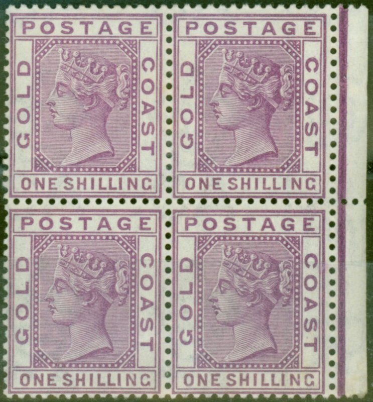 Gold Coast 1884 1s Brt Magenta SG18a V.F MNH & VLMM Block of 4