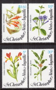 St Kitts Nevis 380-383 Flowers MNH VF