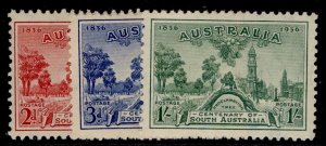 AUSTRALIA GVI SG161-163, 1936 Centenary of South Australia set, M MINT. Cat £35.