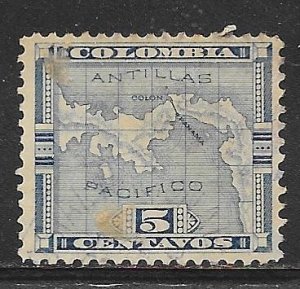 Panama 17: 5c Map, used, F