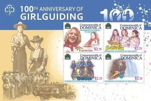 Dominica 2010 - Girl guides Anniversary - Sheet of 4 Stamps - Scott #2743 - MNH