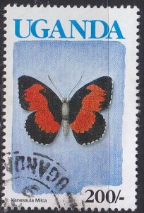 UGANDA [1990] MiNr 0842 I ( O/used ) Schmetterling