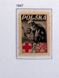 POLAND Sc B56 NH ISSUE OF 1947 - RED CROSS - (CS25j)