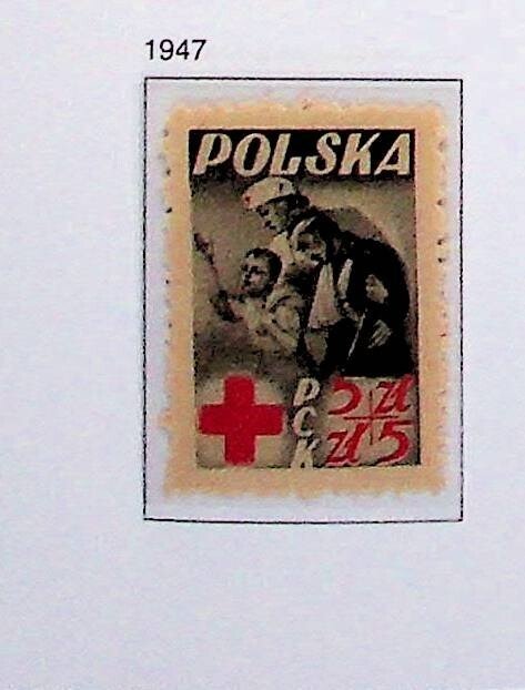 POLAND Sc B56 NH ISSUE OF 1947 - RED CROSS - (CS25)