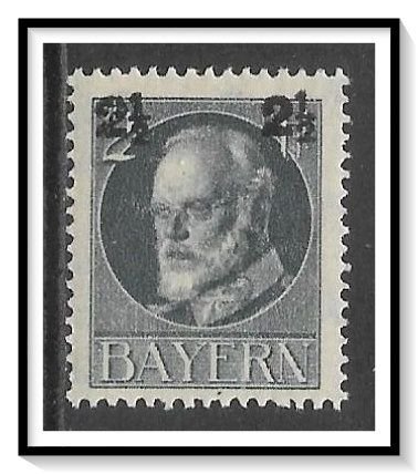 Bavaria #115 King Ludwig Surcharged MH