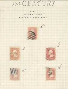 U.S. #64, 65 USED SET/MIXED CONDITION