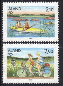 Aland islands  #60-61   MNH   1991  Nordic  Tourism complete