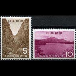 JAPAN 1965 - Scott# 834-5 Natl.Park Set of 2 NH