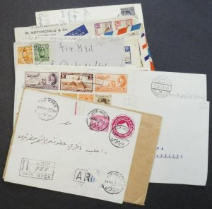 EDW1949SELL : EGYPT Collection of 14 covers & 2 Post cards.