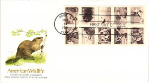 #1889a North America Wildlife Booklet Pane – Fleetwood Cachet