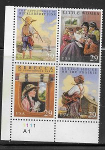 US# 2785-88  $0.29 Classic Books  P/B of 4  (MNH) CV $5.00