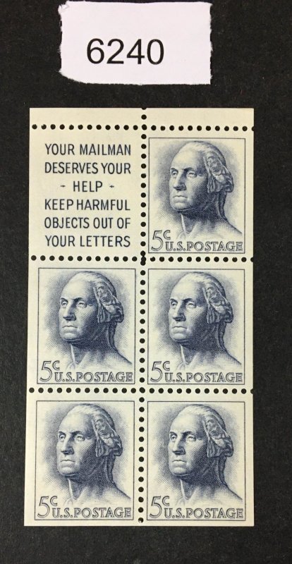 MOMEN: US STAMPS # 1213a MINT OG NH SLOGAN 1 BOOKLET LOT #K 6240