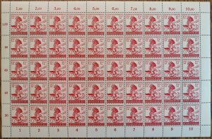 Germany 1944,Sc.#B289 MNH full sheet, Eagle fighting with snakes