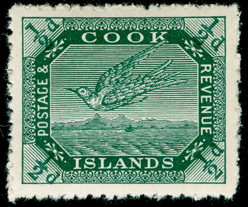 COOK ISLANDS SG39, ½d dp green, LH MINT. Cat £11.