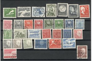 SWEDEN -NICE SELECTION USED STAMPS-1951/1959.