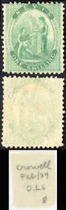 Nevis SG4 1/- Green on Greyish paper Mint (no gum) Cat 350 pounds