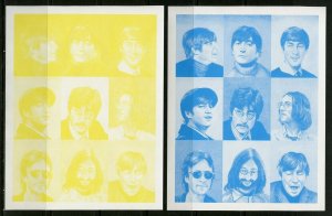 TANZANIA JOHN LENNON  PROGRESSIVE COLOR PROOF SET OF SHEETS MINT NH