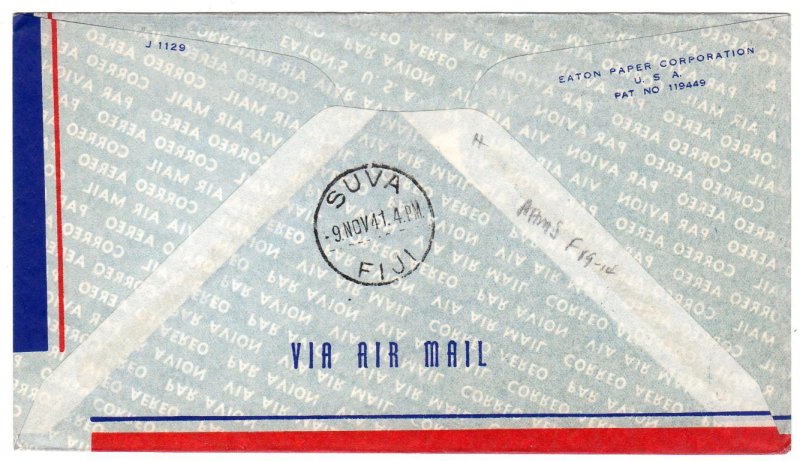 Pan Am clipper First Flight Canton Island to Fiji, Nov. 1941
