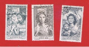 Czechoslovakia #905-907  VF Used   Human Rights    Free S/H