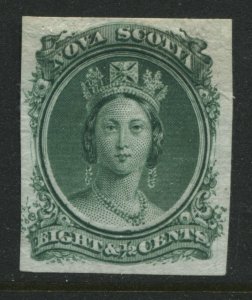 Nova Scotia QV 1860  8 1/ 2 cents Plate Proof on card