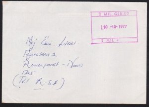 SOUTH AFRICA 1977 Military censor cover....................................B1452